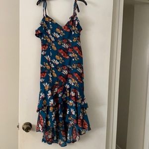 Turquoise floral dress